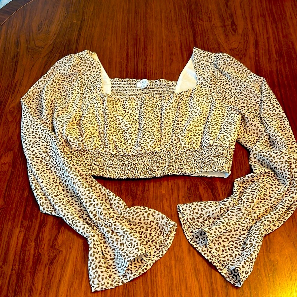 Cropped Chiffon Blouse